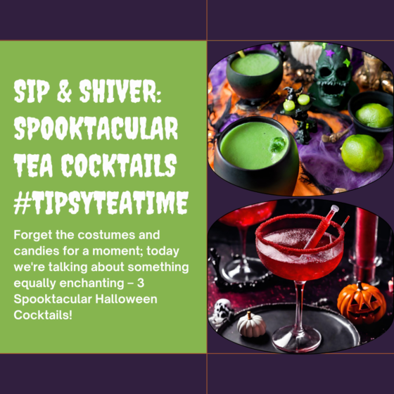 Learn how to make three spooky tea cocktails that will leave you shivering in delight this Halloween!