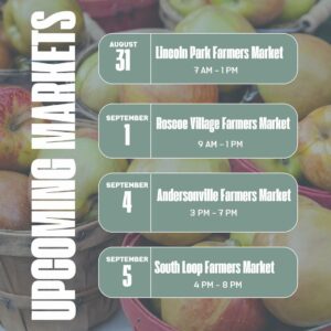 Can you feel it? The air’s getting a little crisper, and the markets are starting to fill up with all those cozy fall vibes we love. We’re gearing up for another week of great tea and fresh produce, and we’d love for you to come hang out with us. Here’s where we’ll be and what we’re bringing!