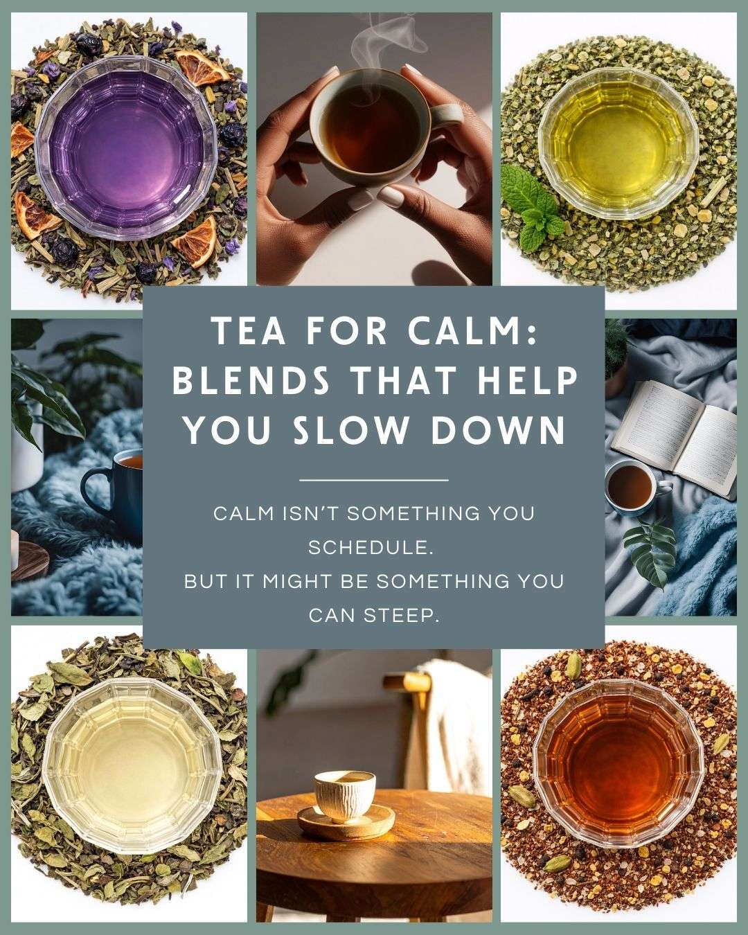 Tea for Calm blog graphic